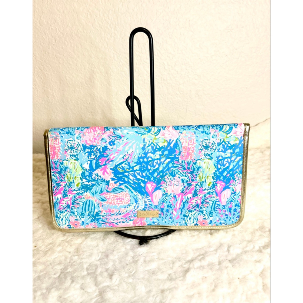 Lilly Pulitzer Travel Multicolored Canvas Organizer Wallet